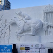 デジカメで撮影した雪まつりの大雪像