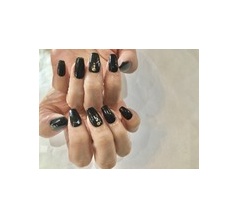 黒1色×偏光カラーの個性派☆ドットネイル♥