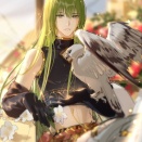 【FGO】熱砂のイケメンエルキドゥイラスト！！　腕に鳥のせてるのかっこいい！