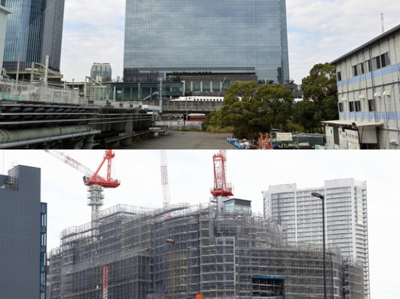 地上31階「THE LINKPILLAR 2（ザ リンクピラー ツー）」と隈研吾氏デザイン「MoN Takanawa」の建設状況（2025.11.8）