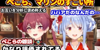 【ホロライブ】ぺこマリがお互いのすごい所や羨ましい所を語り合う