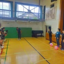 ビーチボールバレー大会に向けて練習中