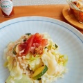 キャベツに生ハムと粒マスタードをのせて　Vol.289　朝食リゾット　