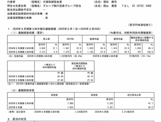 フィードフォースグループ 2026年5月期第3四半期決算