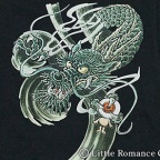 ゲゲゲの鬼太郎コラボ  メンズ半袖Tシャツ／目玉の親父と紫龍