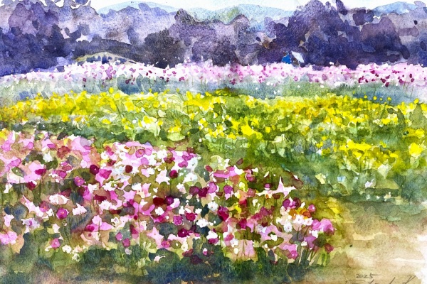 水彩的生活KUROKAWAの透明水彩画