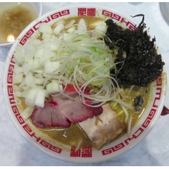 MISO HANAMICHI＠田町　「濃厚煮干し味噌ラーメン＋背脂、辛味噌ラーメン、半チャーハン、ほか」