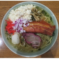 のスた@下神明 「ハードコア・チャンプルー・ウチナースバ+ゆし豆腐」