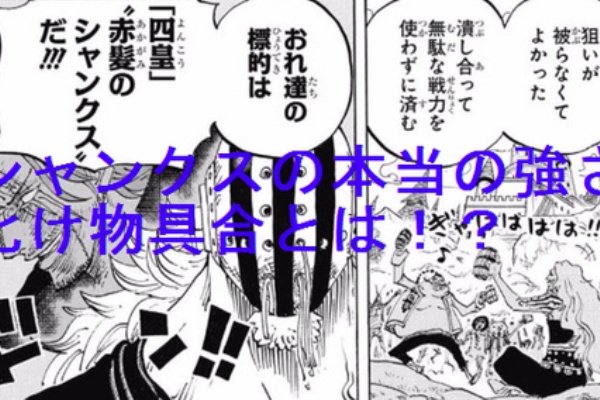 ワンピース 考察 シャンクスの本当の強さ 化け物具合とは いいね 情報news