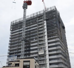 地上29階「ブランズタワー橋本」の建設状況！リニアの駅ができる橋本の分譲タワマン（2025.7.5）