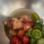 12月12日「明太子の日」なのでミニトマトごろごろ明太子パスタ