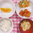 今日の給食（夏見台幼稚園・保育園）2026.10.21　カレイのノルウェー風