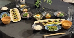 ゴーヤの肉詰めの夜ごはん