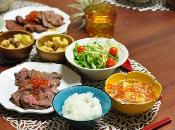 取り急ぎ一昨日の晩ごはんと、この長い休み期間中に思ったオットの変化