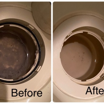 洗濯排水口と洗濯槽の掃除！