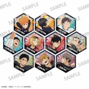 ハイキュー!!』スクエア缶バッジ オフショット×カラー 第一弾BOX＆第二