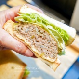 ボリューム満点！食パンハンバーガー