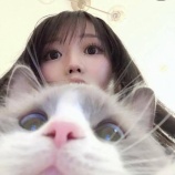 『[イコラブ] 大谷映美里、「みりにゃんこ」になって愛猫とパシャリ！「そっくりで可愛すぎる」』の画像
