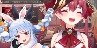 【ホロライブ】マリン船長の飲酒凸にういママとぺこら『今年一番のヒットだなこれ、笑いがとまらんｗ』