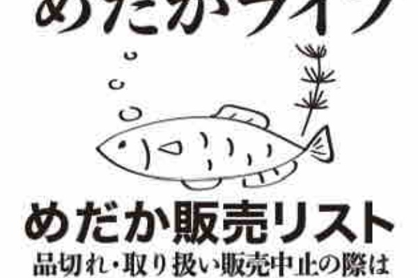 めだかライフ - めだか最新リストと配送のお願い