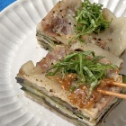 レンジで重ねて簡単ヘルシー！夏野菜と豚肉の重ね蒸し♪ごまみそだれ