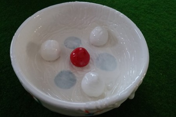 犬用早食い防止食器焼いてみました うっかりママｋｏｃｈｏｋｏｃｈｏ