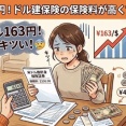 1ドル163円！保険料の支払いがキツイ・・・