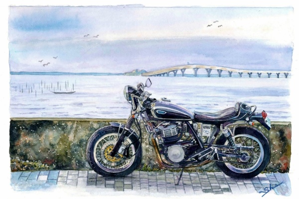 Moto Art 大沢 慎 - バイクイラスト