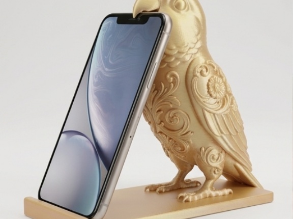 ウロコインコのルネサンス肖像画スマホスタンドができました！