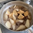 最近こんなのが美味しいのよ【長芋とがんもどきの煮物】で晩ごはん