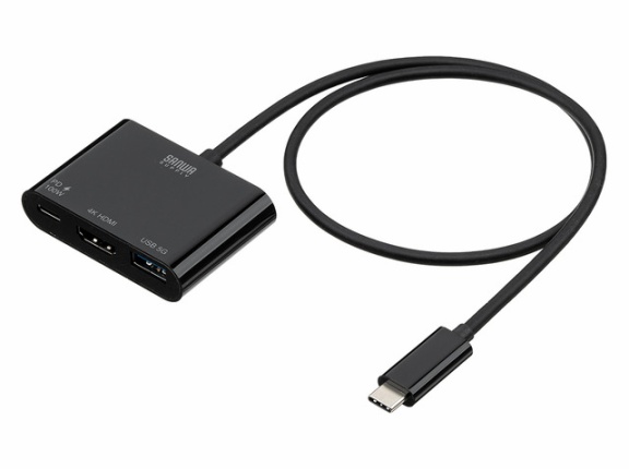 充電＋USB Aもこれ1つでできる！USB-C HDMI変換アダプタ