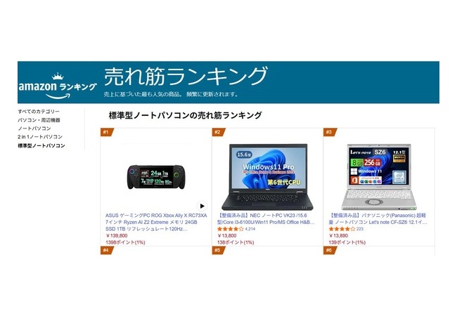 ROG Xbox Ally X 税込139,800円さん、アマヨドでランキング1位を連発してしまうwwwww