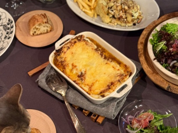 ラザニアとカリフラワーグリルとかの夜ごはん