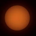 下弦過ぎのお月様と今日の太陽面 ☆彡