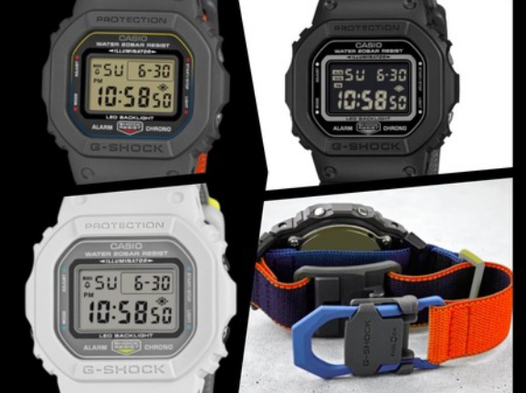 明日発売！時計の脱着に新提案！新クロスバンド採用「DW-5600MNC」シリーズ。19,800円。