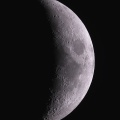 夕空に浮かぶ綺麗なお月様（月齢5.1） ☆彡