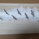 春と冬の間の風景の制作。いちご狩りと梅園。