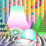 『紅葉をドライブ中』の画像