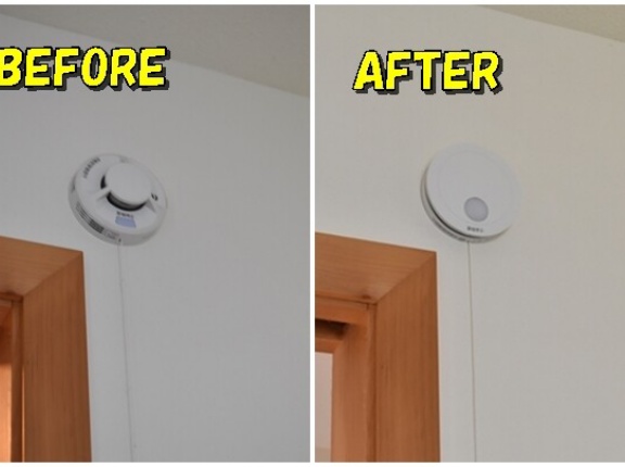 【最近はインテリアの敵でなくなった！？】15年経った「火災報知器」をまとめて交換！薄型スッキリに✨（記事下にPR含）