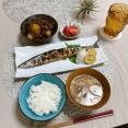 旬の秋刀魚で秋の食卓と食後は夫が買ってきたケーキも