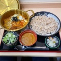 竹橋「ゆで太郎 もつ次郎 竹橋店」倍盛鍋かつ丼セット + そば大盛り + 単品カレールー