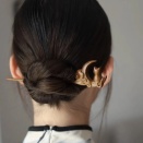 月猫モチーフ和風かんざし 木簪 花火大会・祭りに映える