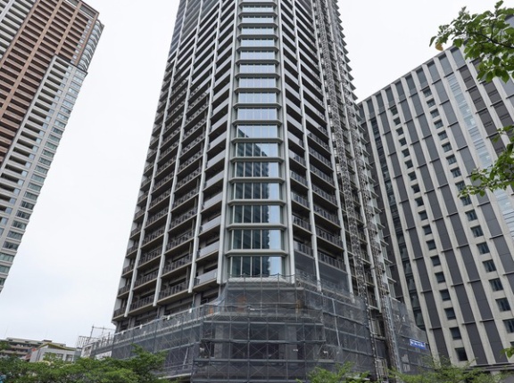 地上40階「ブランズタワー大崎」の建設状況！大崎リバーウォークガーデン内の住宅棟（2026.9.13）
