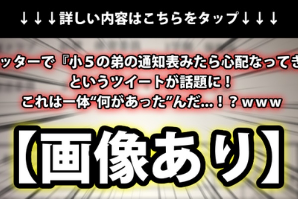 画像あり ツイッターで 小５の弟の通知表みたら心配なってきた というツイートが話題に これは一体 何があった んだ ｗｗｗ ネクスト速報