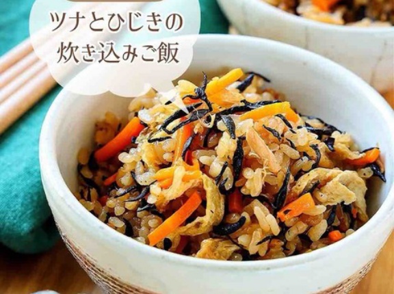 ♡栄養たっぷり！ツナとひじきの炊き込みご飯♡【#簡単レシピ #時短 #節約 #冷凍ストック #お弁当 】