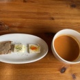 森の茶屋　糧のサラダプレートセットとチーズケーキ