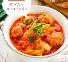 ♡巻かない！食べたらロールキャベツ♡【#簡単レシピ #時短 #節約 #春キャベツ #ミートボール #トマトスープ 】