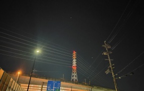 星田北の高圧線が見える夜景〜ナイトサイト交野No.29〜