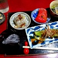 雨柱、焼きナス、麦とろ、クールジャズ
