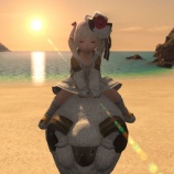 『FF14 無人島の夕陽がとってもきれいでぼーっと見入っちゃいますヾ(〃^∇^)ﾉ』の画像